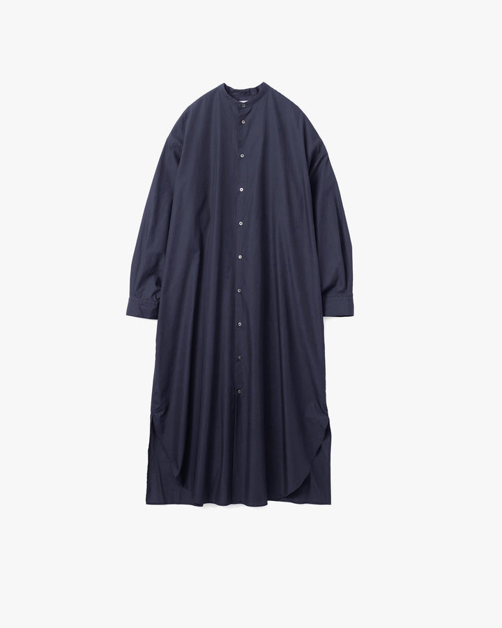 Broad Band Collar Oversized Shirt Dress