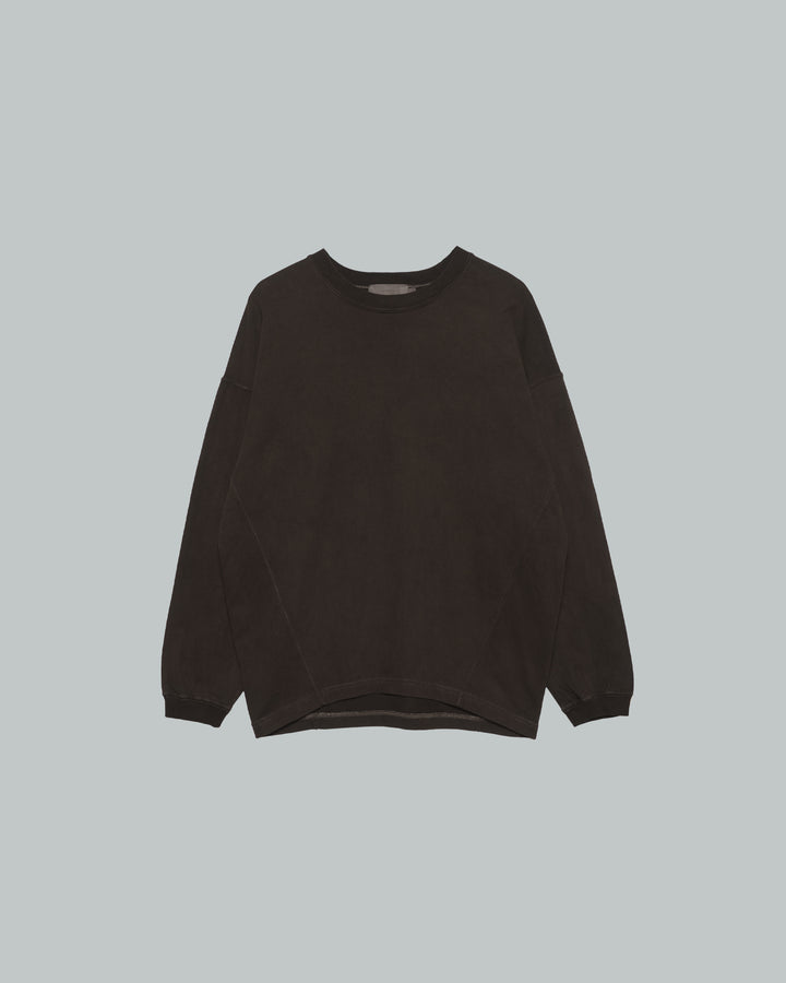 High Gauge Soft Terry Panel Line Crew Neck