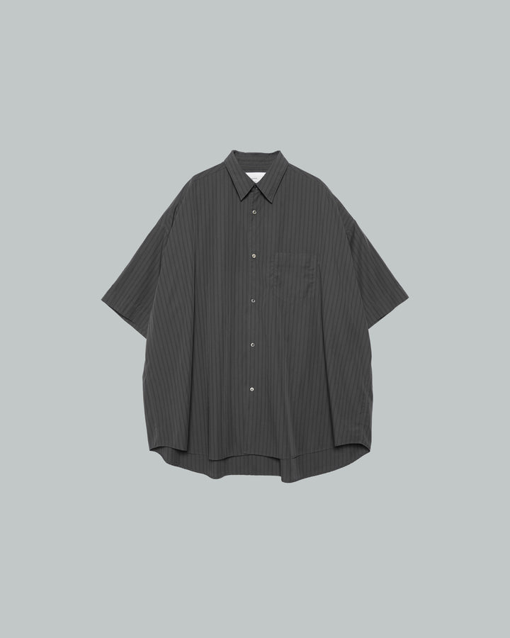 Broad Multi Stripe S/S Oversized Regular Collar Shirt