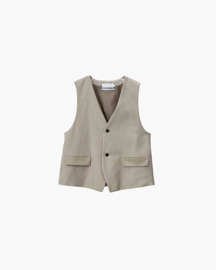 Cotton Cupro Back Satin Gilet