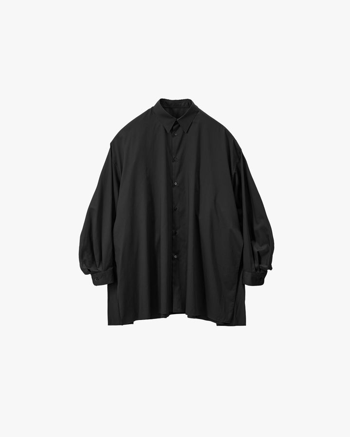 Silicon Poplin Deep Slit Regular Collar Shirt