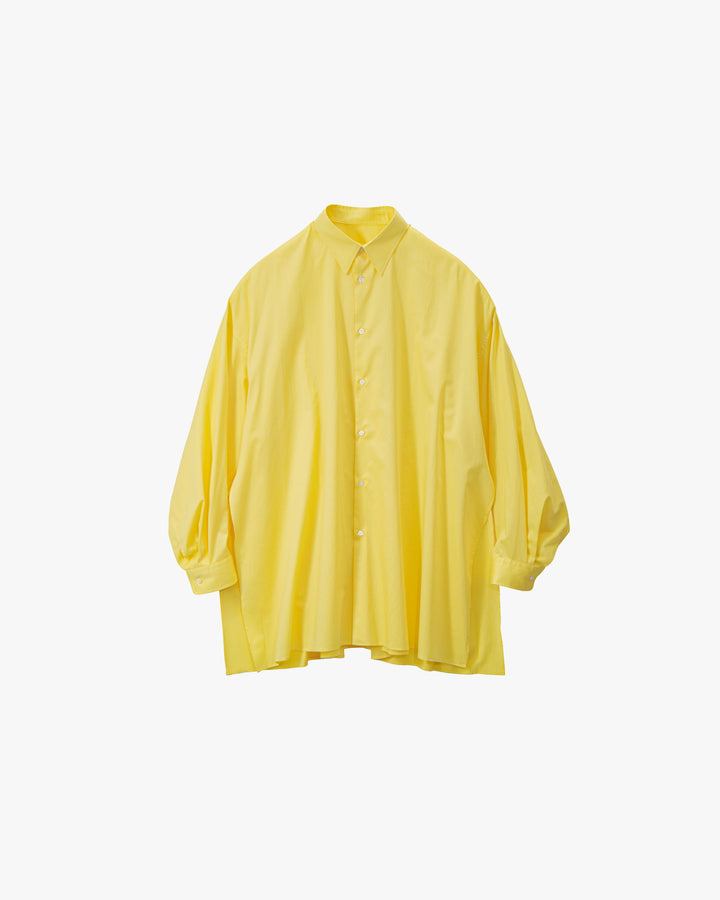 -SALE- Silicon Poplin Deep Slit Regular Collar Shirt