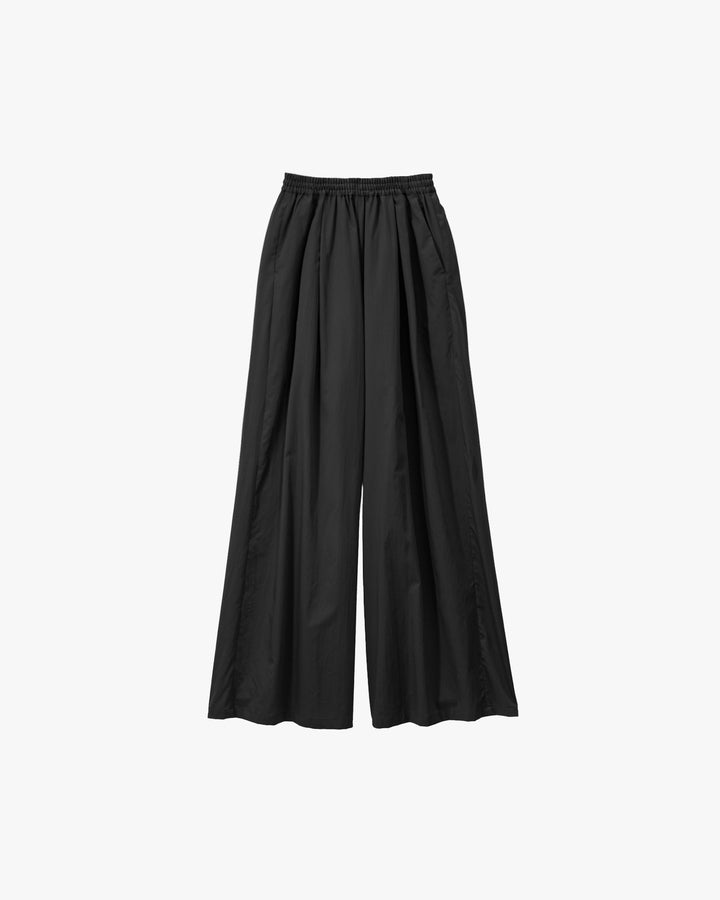 Silicon Poplin Two Tuck Easy Wide Pants