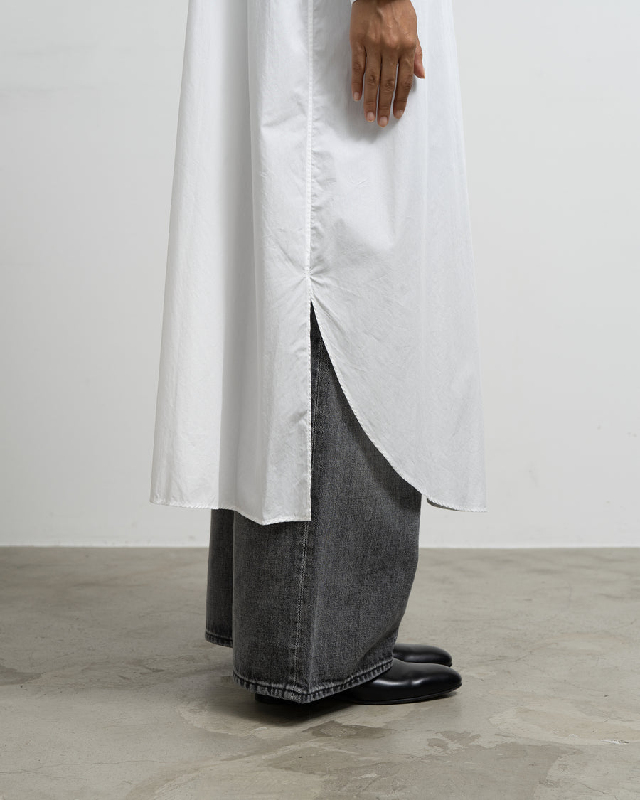 High Count Broad Oversized Regular Collar Shirt Dress