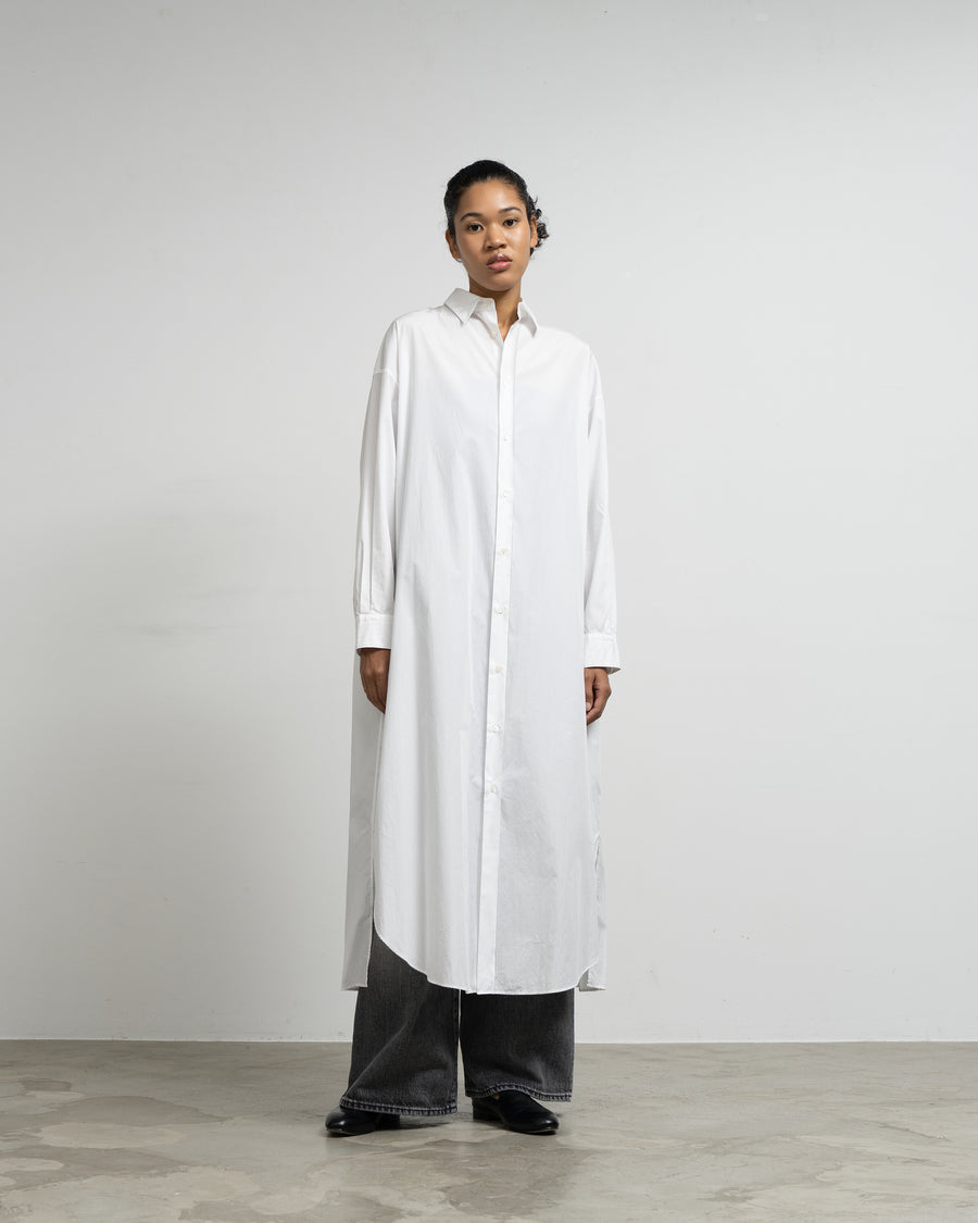 High Count Broad Oversized Regular Collar Shirt Dress