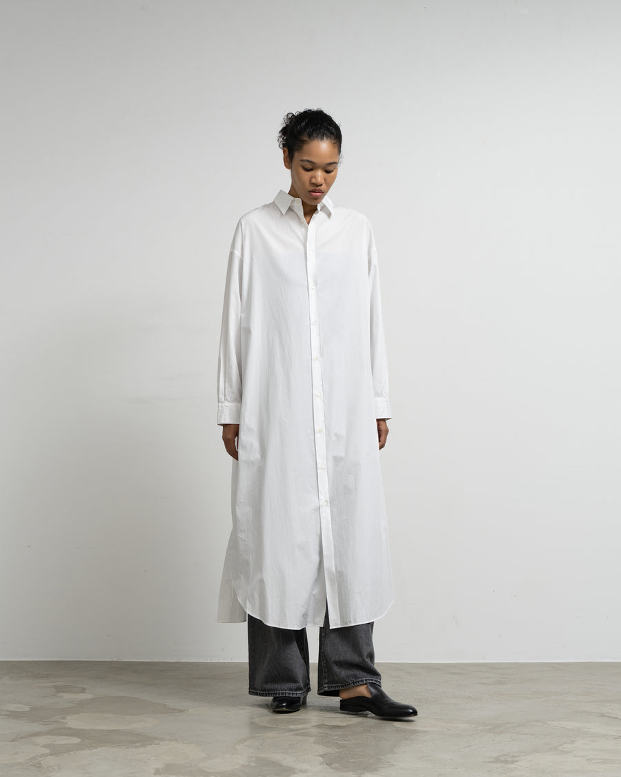 High Count Broad Oversized Regular Collar Shirt Dress