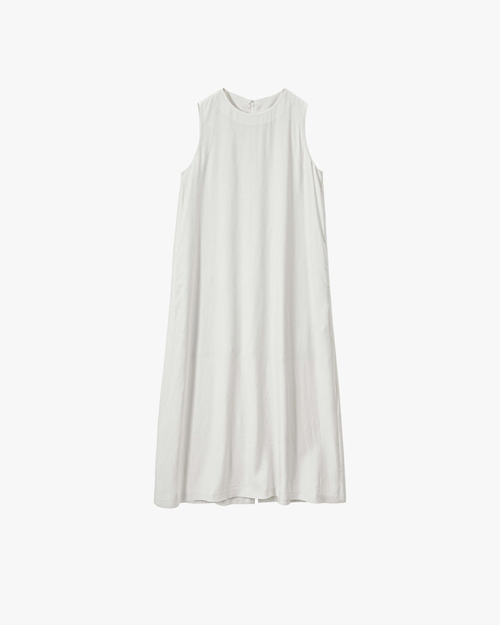 Viscose Cupro Back Satin Sleeveless Dress