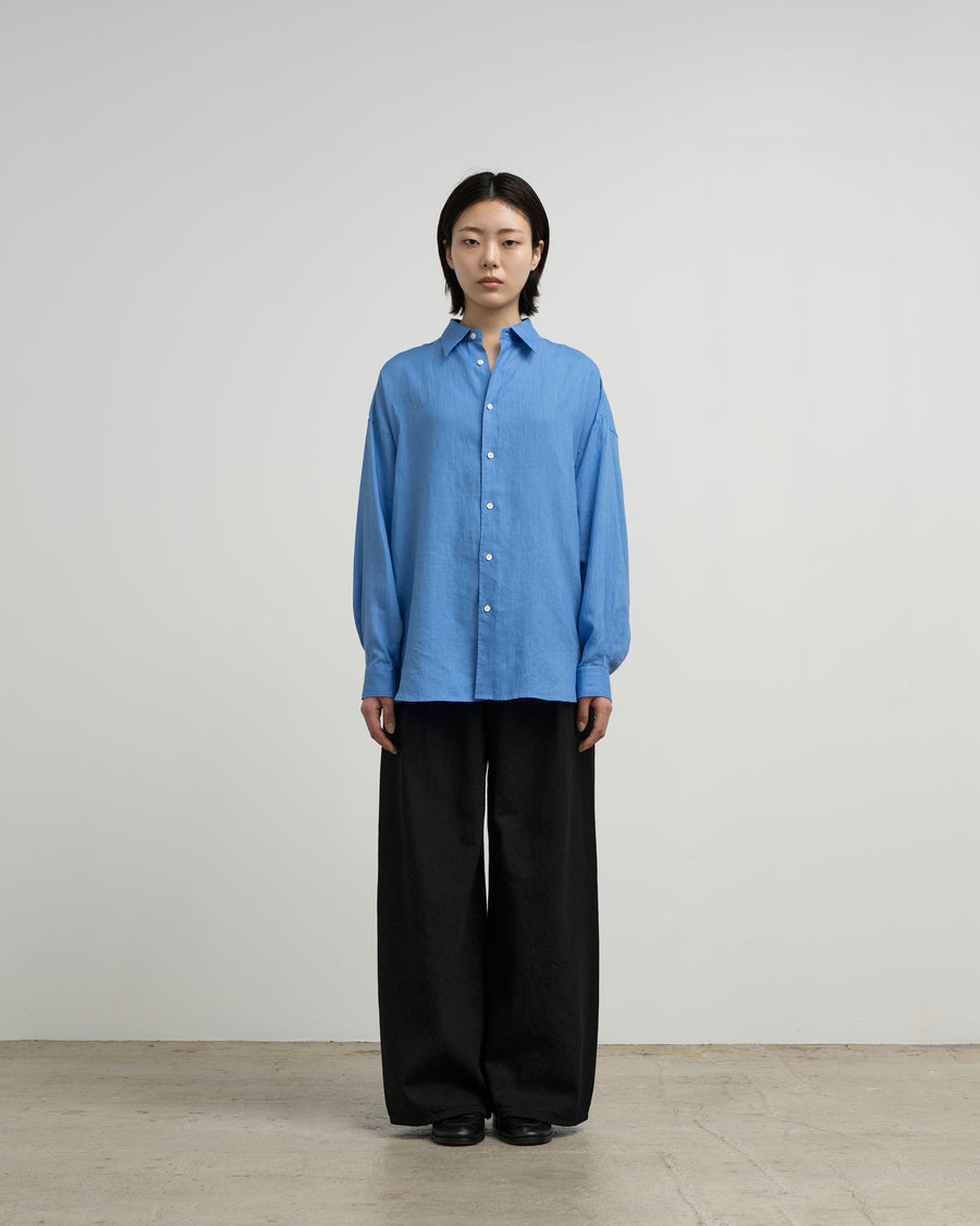 シャツ Graphpaper Linen L/S Oversized Regular Collar Shirt size F Linen L/S Oversized Regular Collar Shirt – Graphpaper
