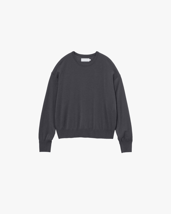 High-Gauge Short Crew Neck Knit
