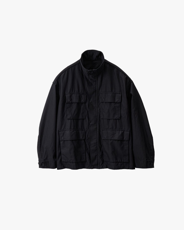 -SALE- Cotton Cupro Back Satin Military Jacket