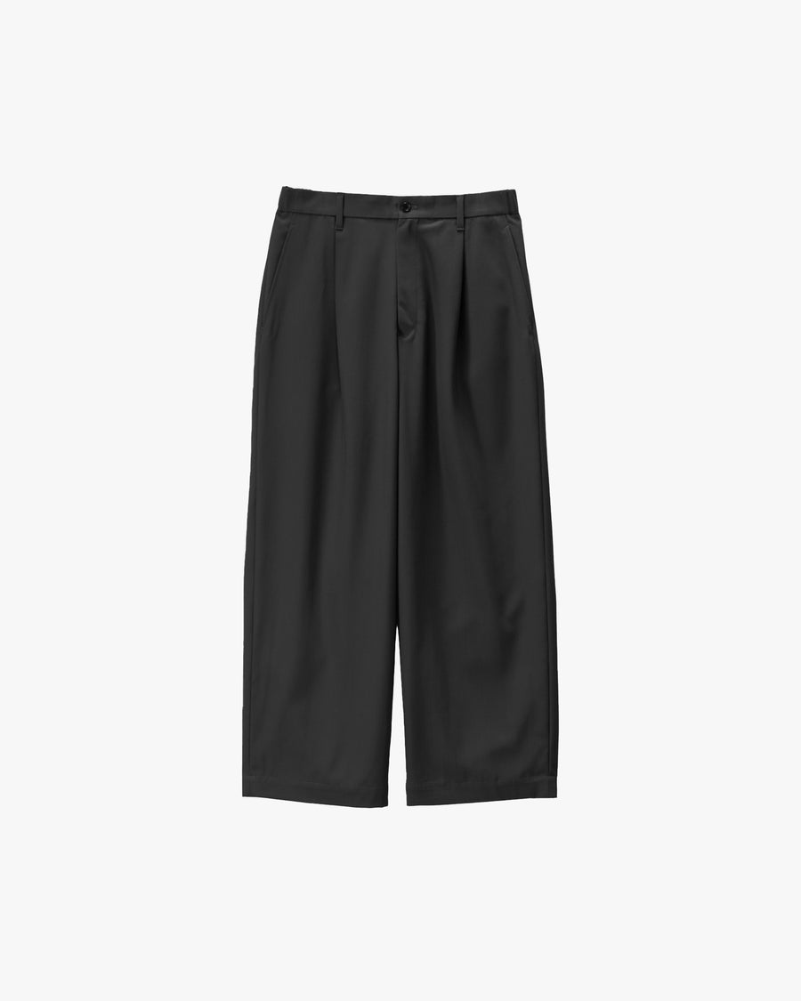 Techno Wool Nylon Wide Tapered Trousers