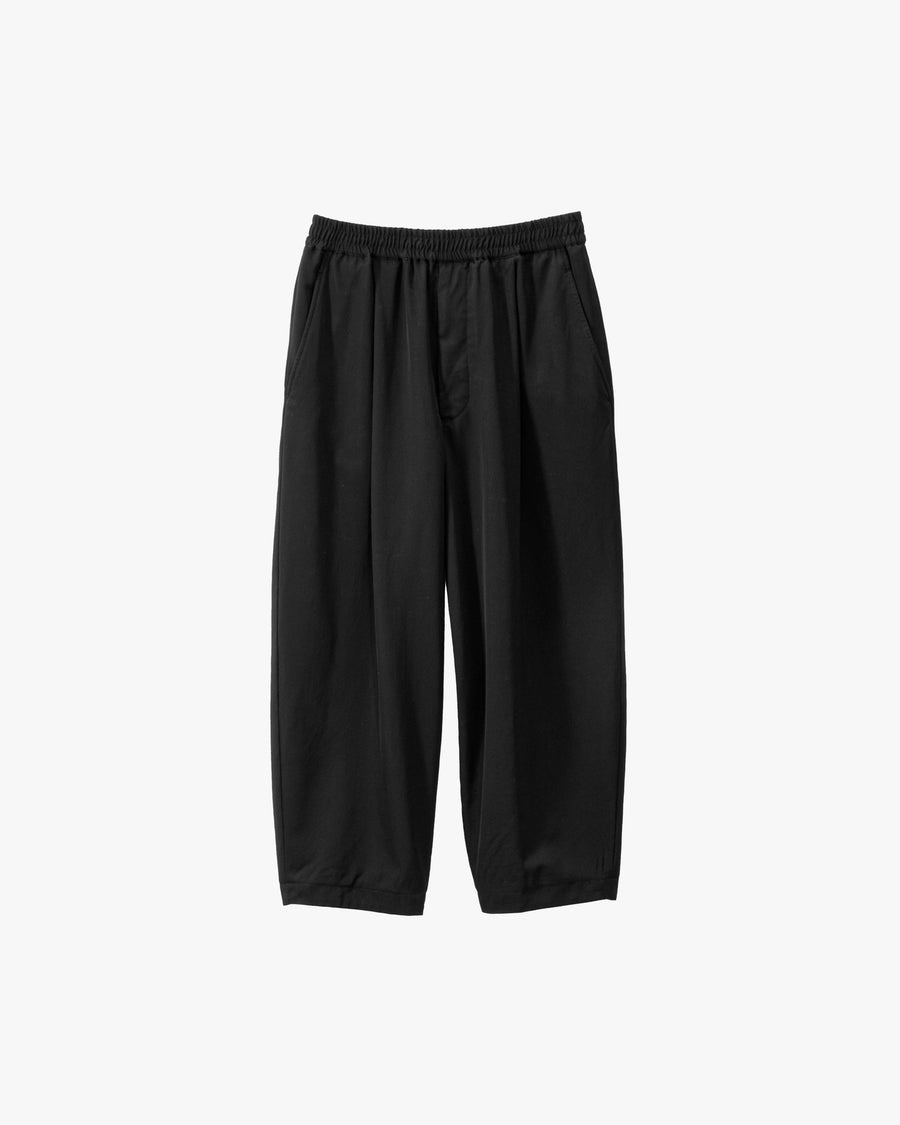 Fulled Wool Gabardine Wide Easy Pants