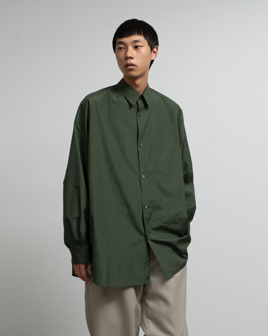 Silicon Poplin Oversized Regular Collar Shirt
