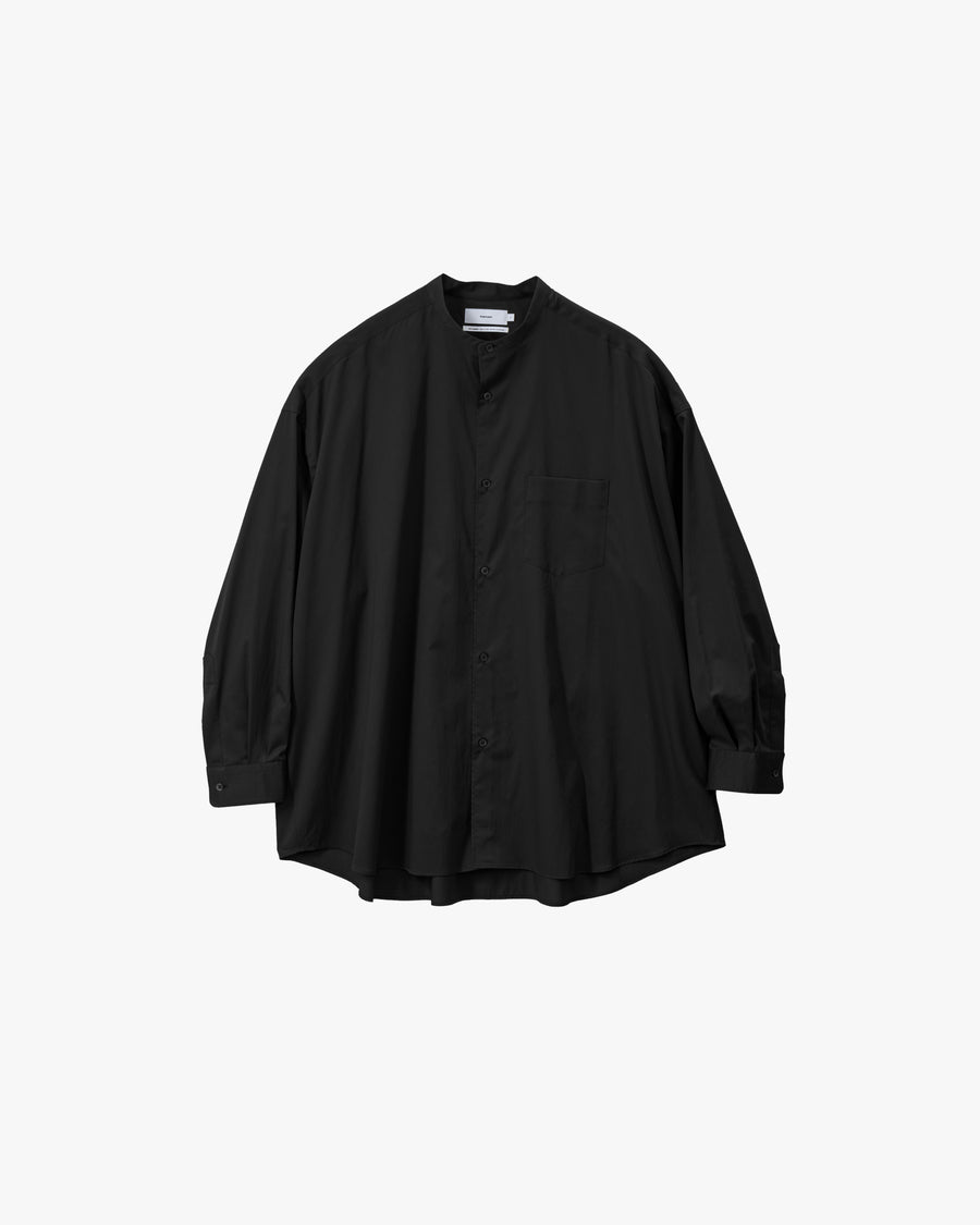 Silicon Poplin Oversized Band Collar Shirt