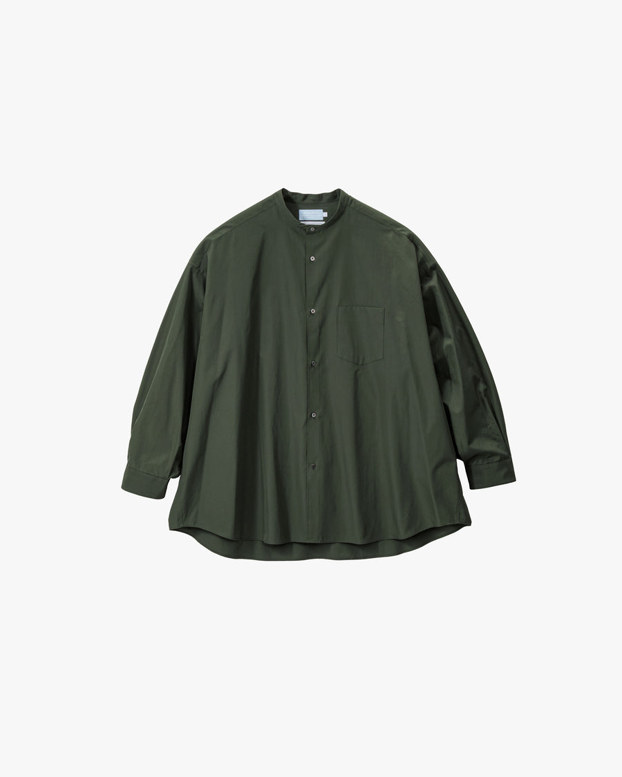 ALUMO for GP L/S Oversized Band Collar Shirt