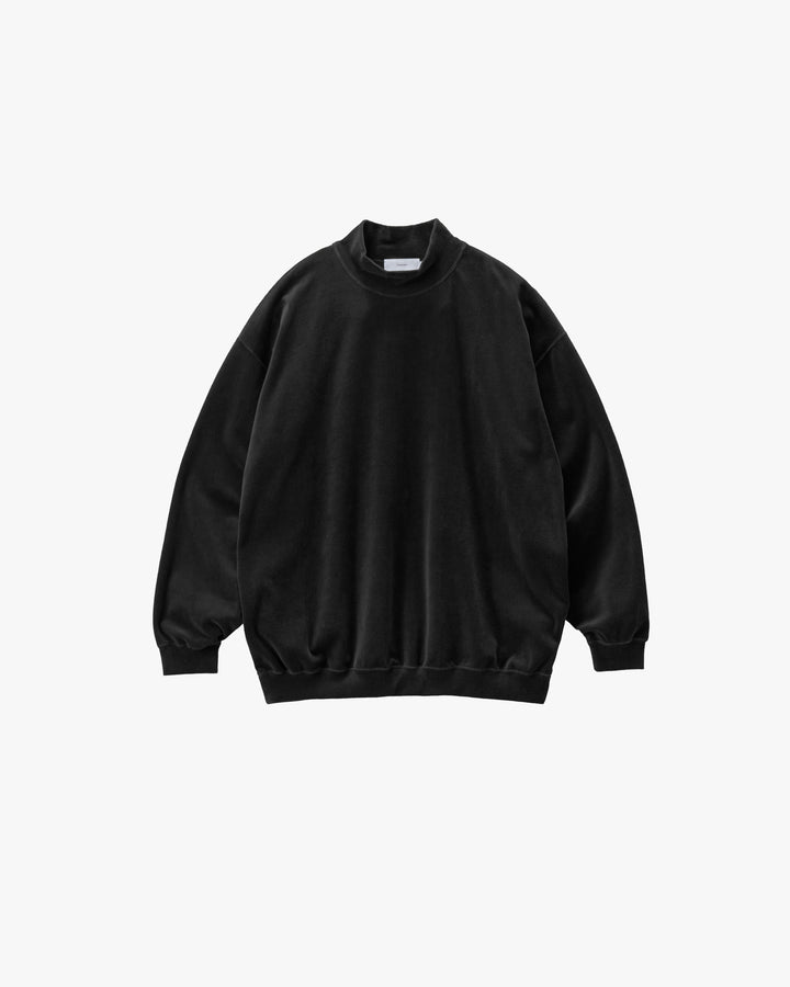 Compact Velour Mock Neck