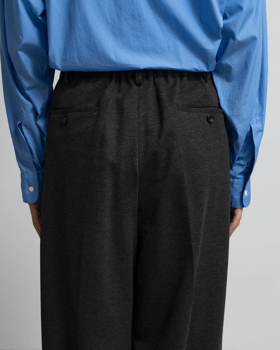 SIDOGRAS Melange Ponte Wide Tapered Slacks