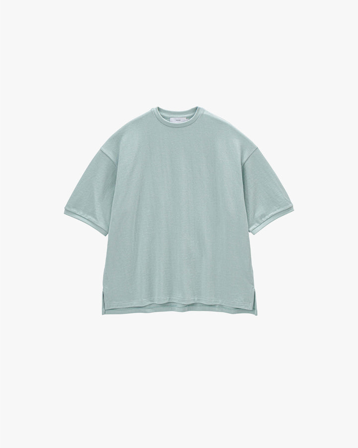 Cotton Pique Jersey Crew Neck Tee