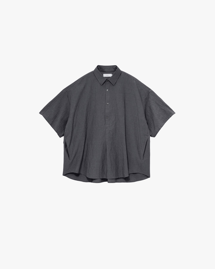 Cotton Linen Seersucker Short Sleeve Pullover Shirt