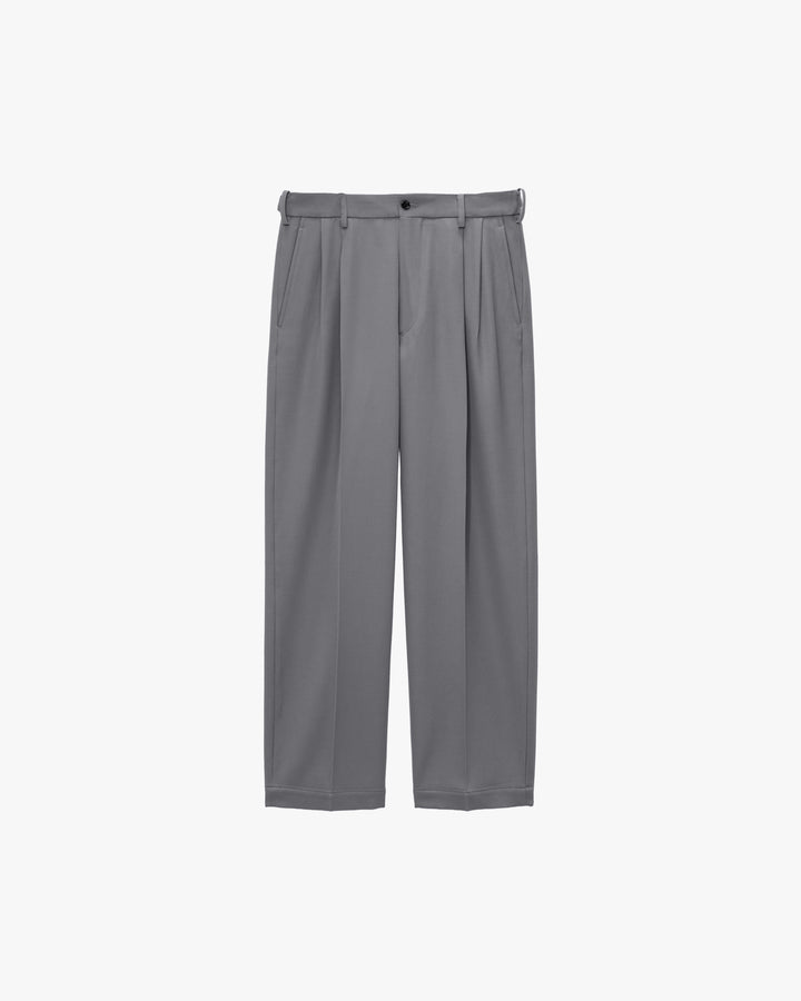 Back Satin Wool Gabardine Adjustable Trousers