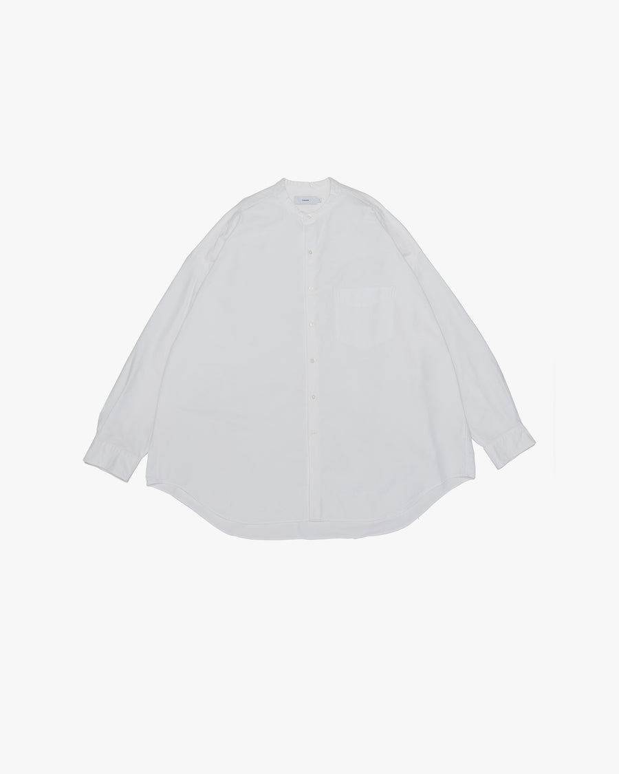 Oxford L/S Oversized Band Collar Shirt