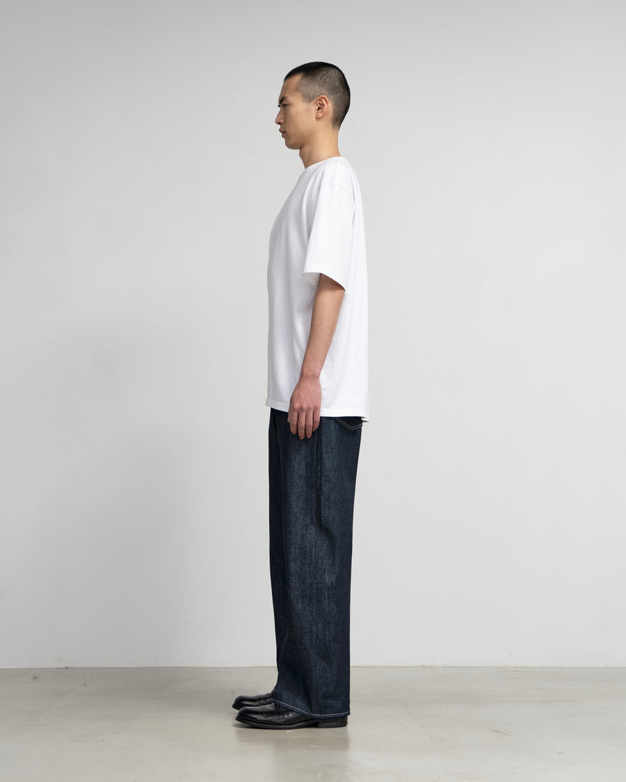 Selvage Denim Five Pocket Wide Straight Pants