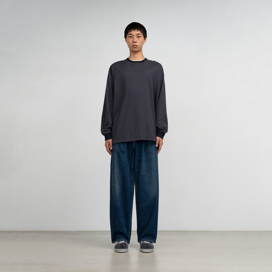 Selvage Denim Two Tuck Pants -DARK FADE-