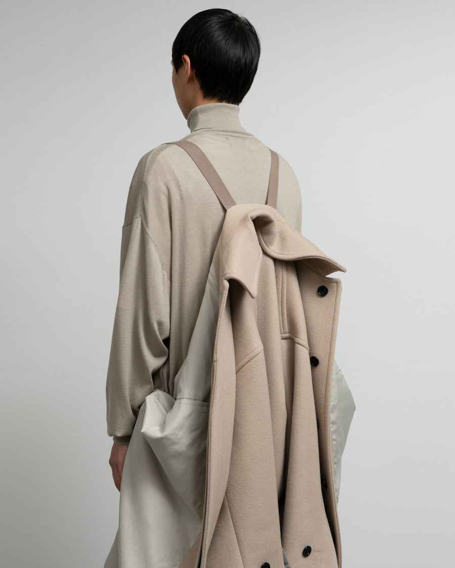 Light Melton Oversized Coat