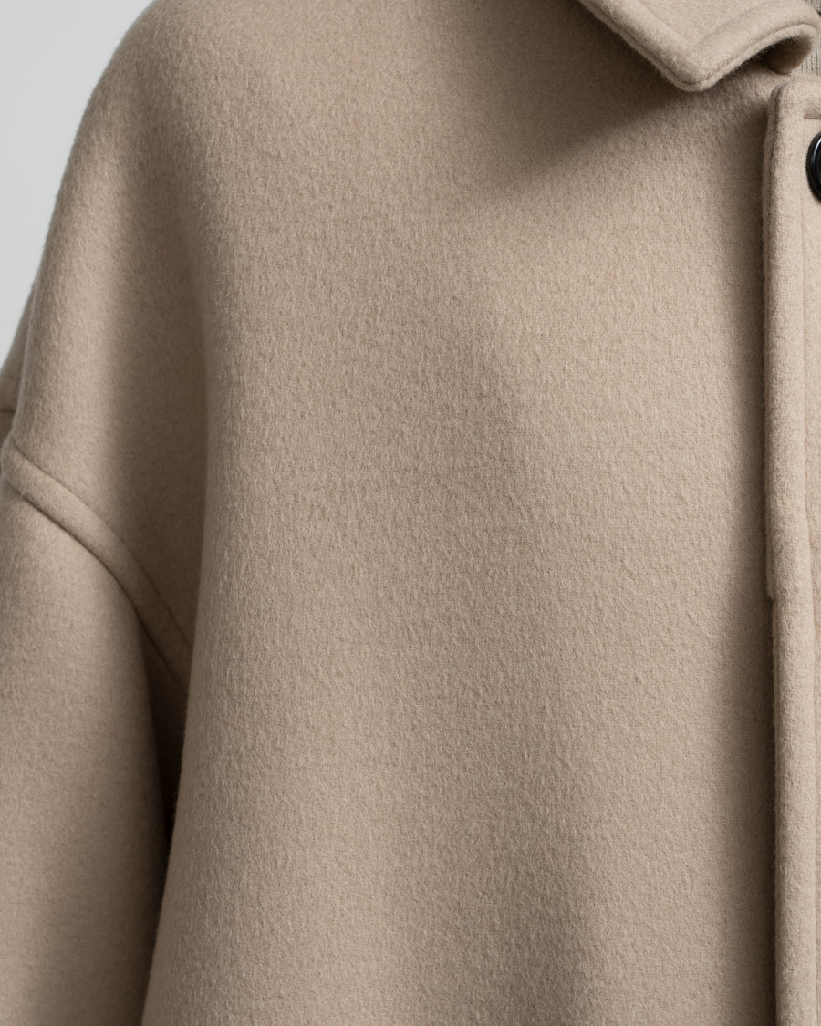 Light Melton Oversized Coat