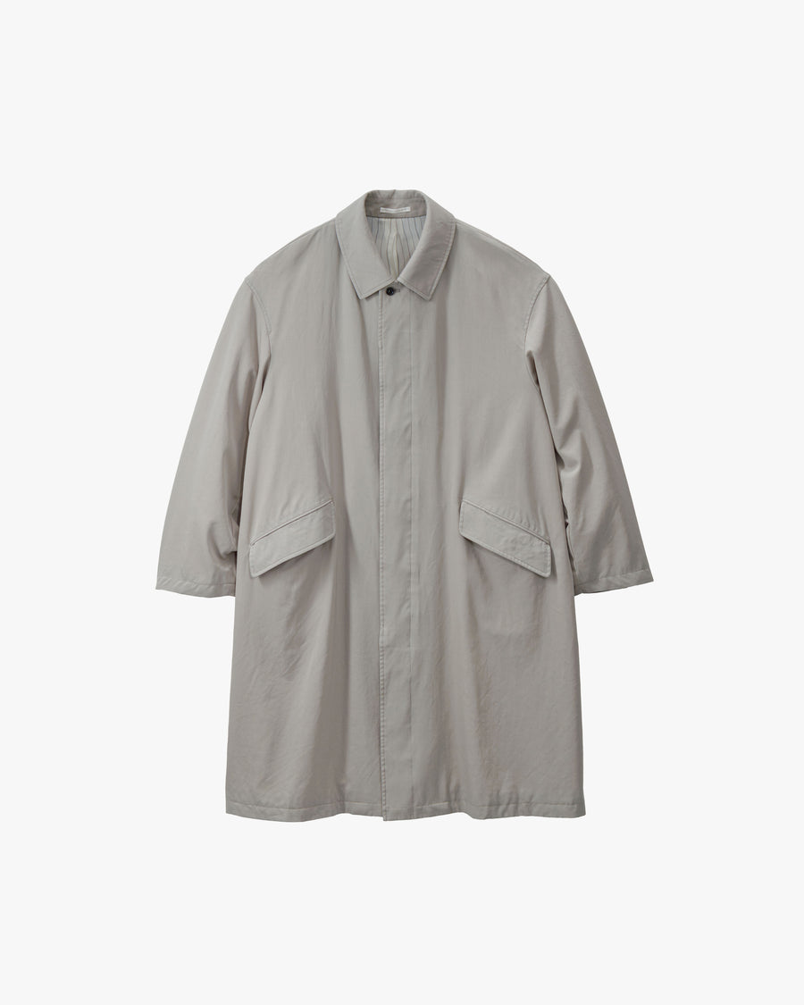 Fulled Wool Gabardine Oversized Bal Collar Coat