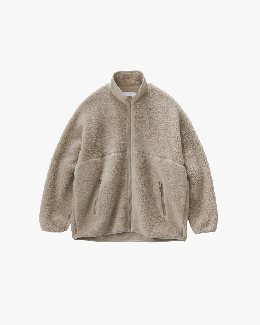 Wool Boa Zip-Up Blouson