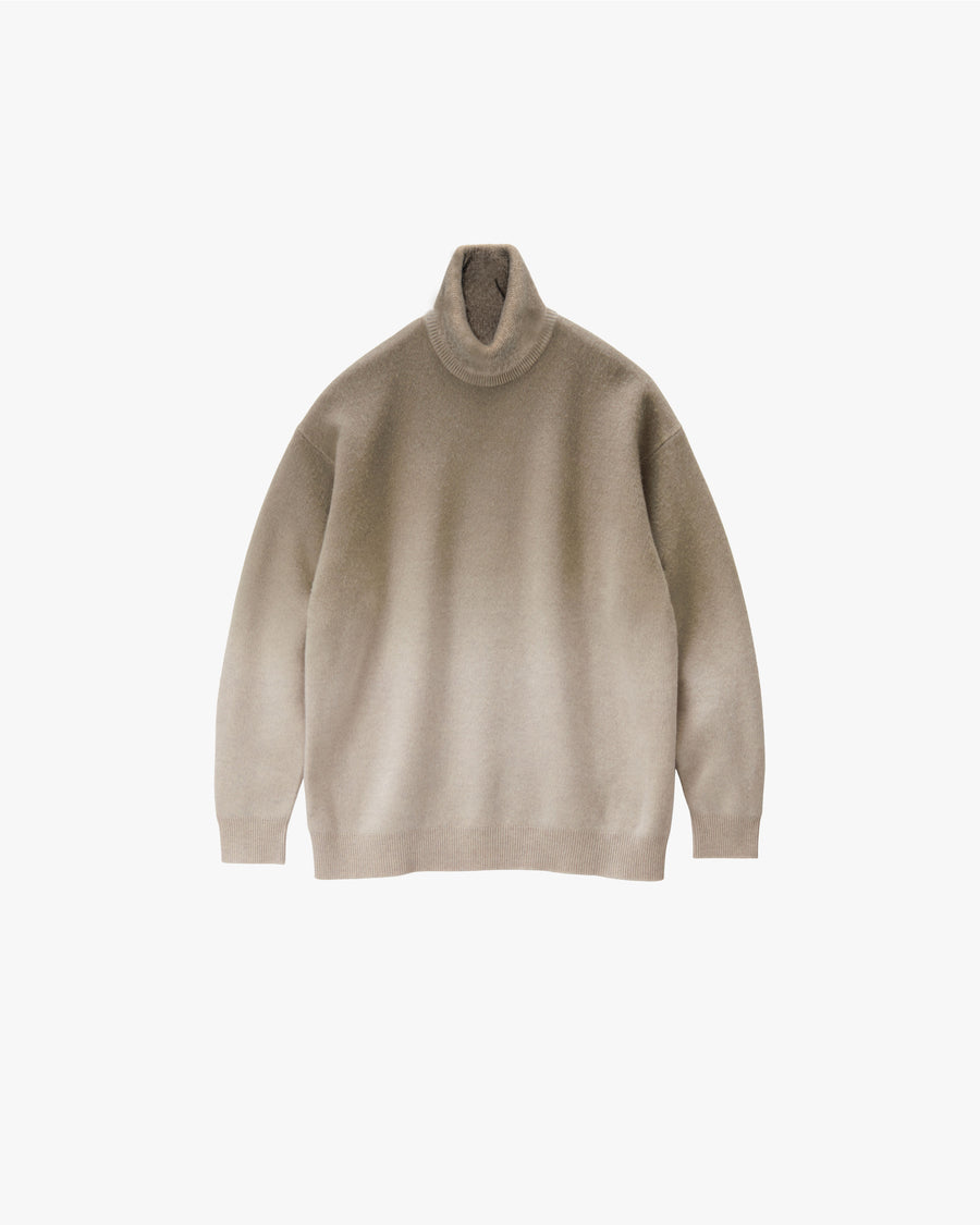 Gradient Dyed Wool High Neck Knit