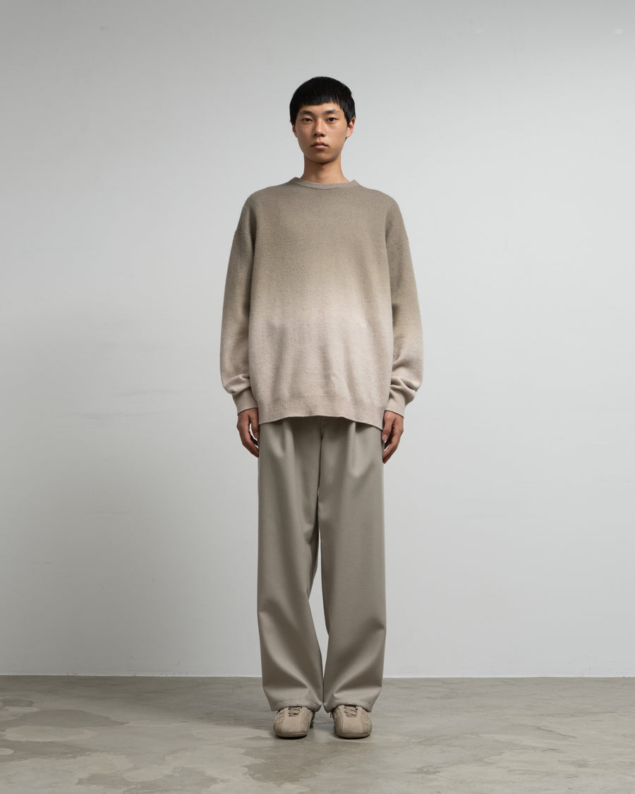 Gradient Dyed Wool Crew Neck Knit