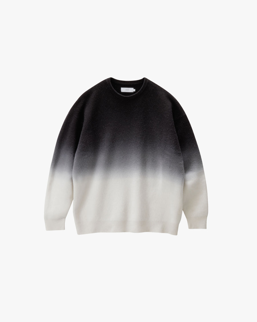 Gradient Dyed Wool Crew Neck Knit
