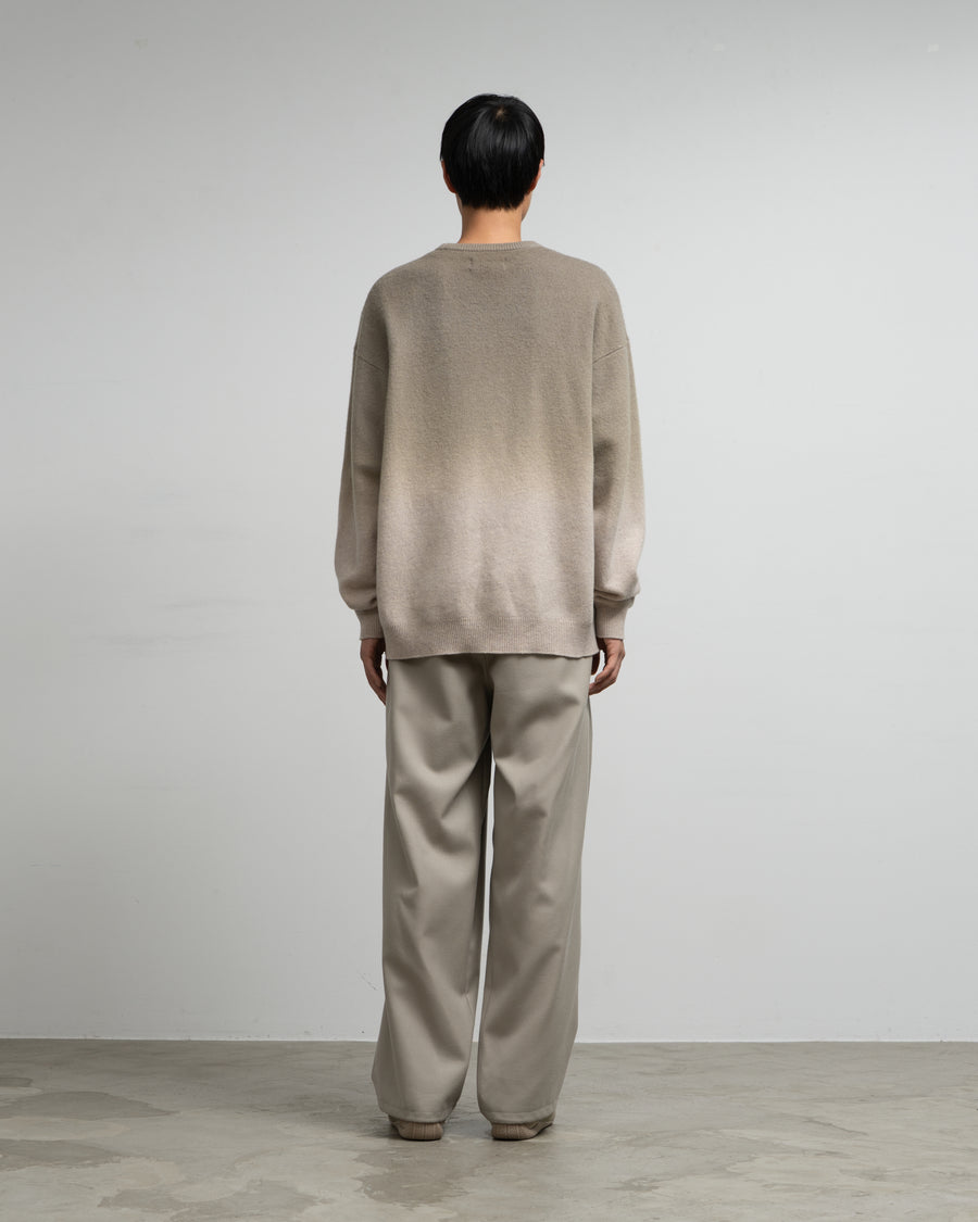 Gradient Dyed Wool Crew Neck Knit