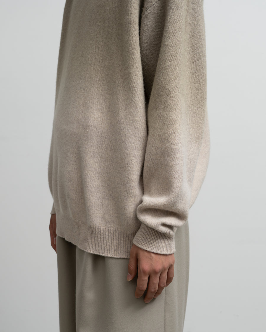 Gradient Dyed Wool Crew Neck Knit