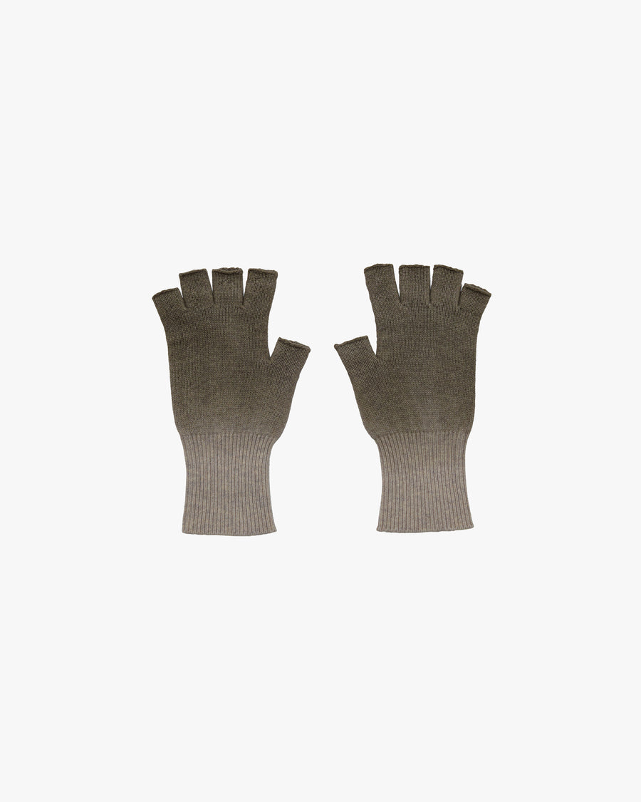 Gradient Dyed Wool Knit Fingerless Gloves