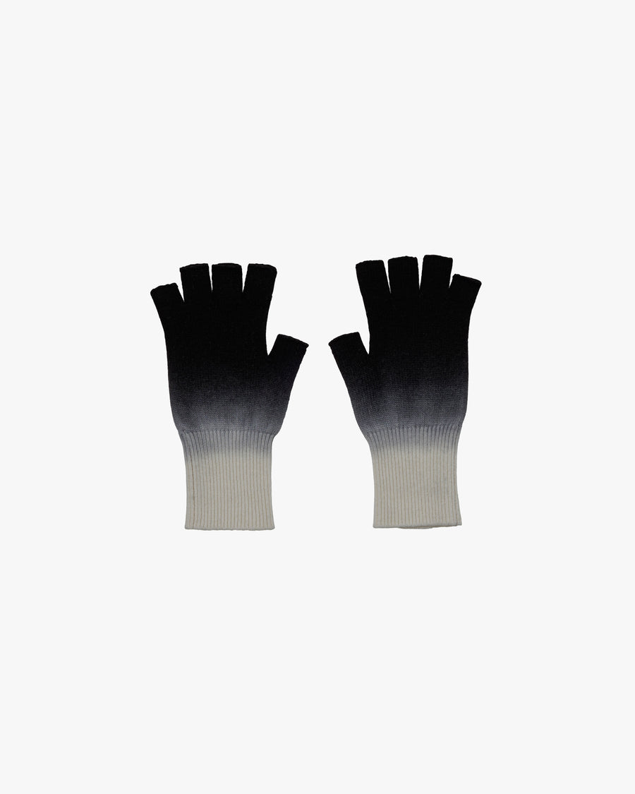 Gradient Dyed Wool Knit Fingerless Gloves