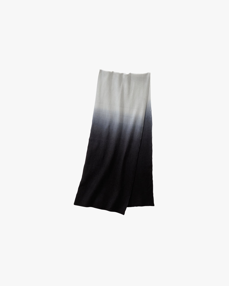 Gradient Dyed Wool Knit Scarf