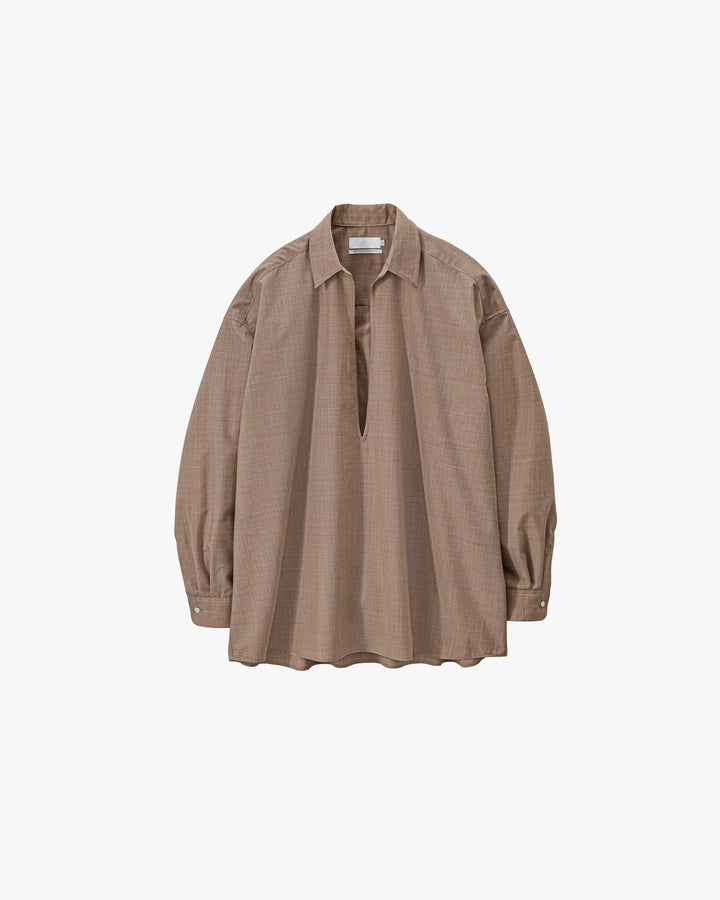 Fine Heather Wool L/S Skipper Shirt