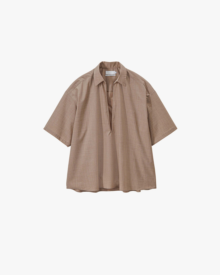-SALE- Fine Wool Heather S/S Skipper Shirt