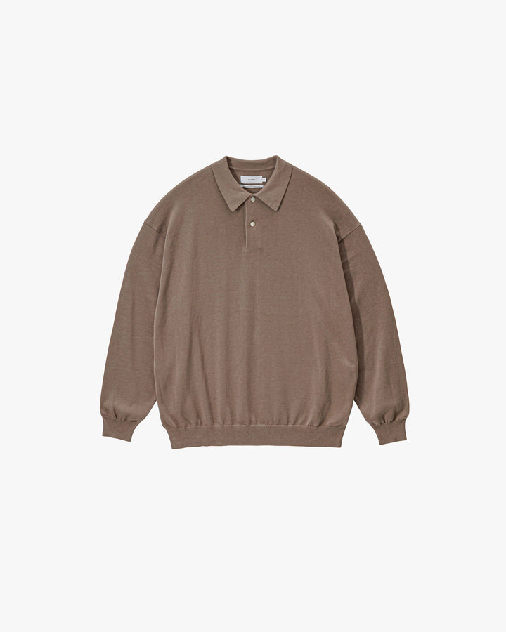 Suvin High Gauge Knit Oversized L/S Polo