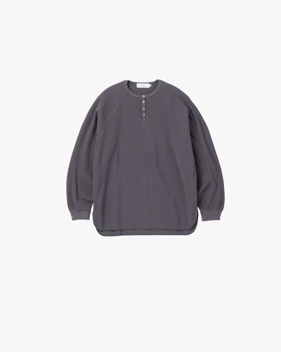 Waffle L/S Henley Neck Tee
