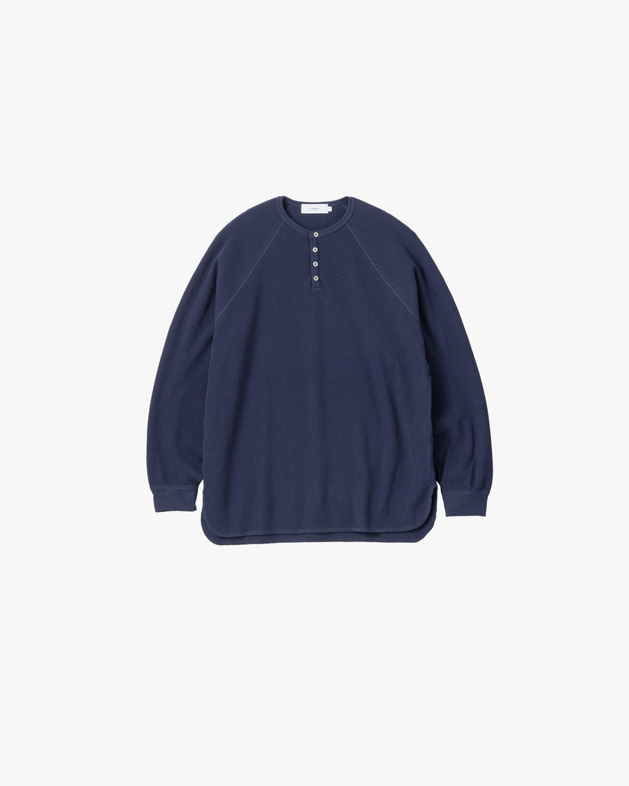 Waffle L/S Henley Neck Tee