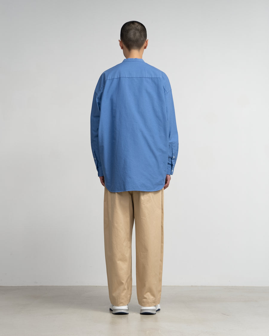 Oxford L/S Oversized Band Collar Shirt