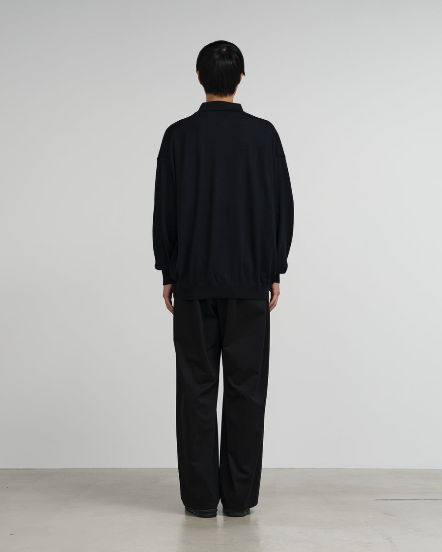 High Gauge Knit Oversized L/S Polo