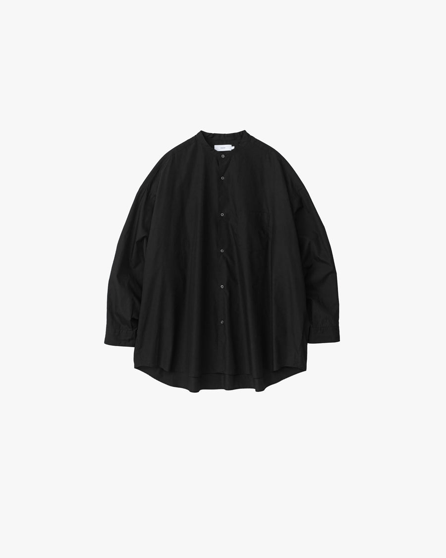 Broad L/S Oversized Band Collar Shirt
