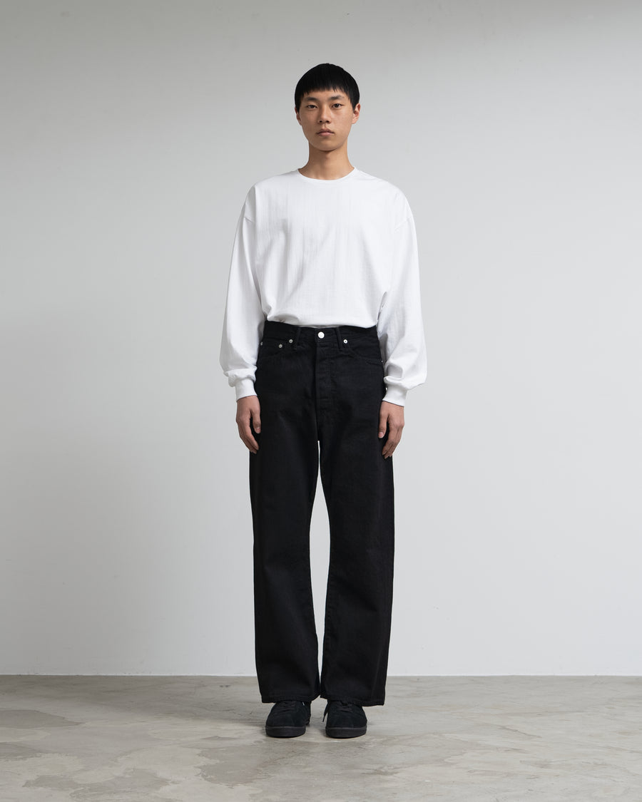 Selvage Denim Five Pocket Wide Straight Pants