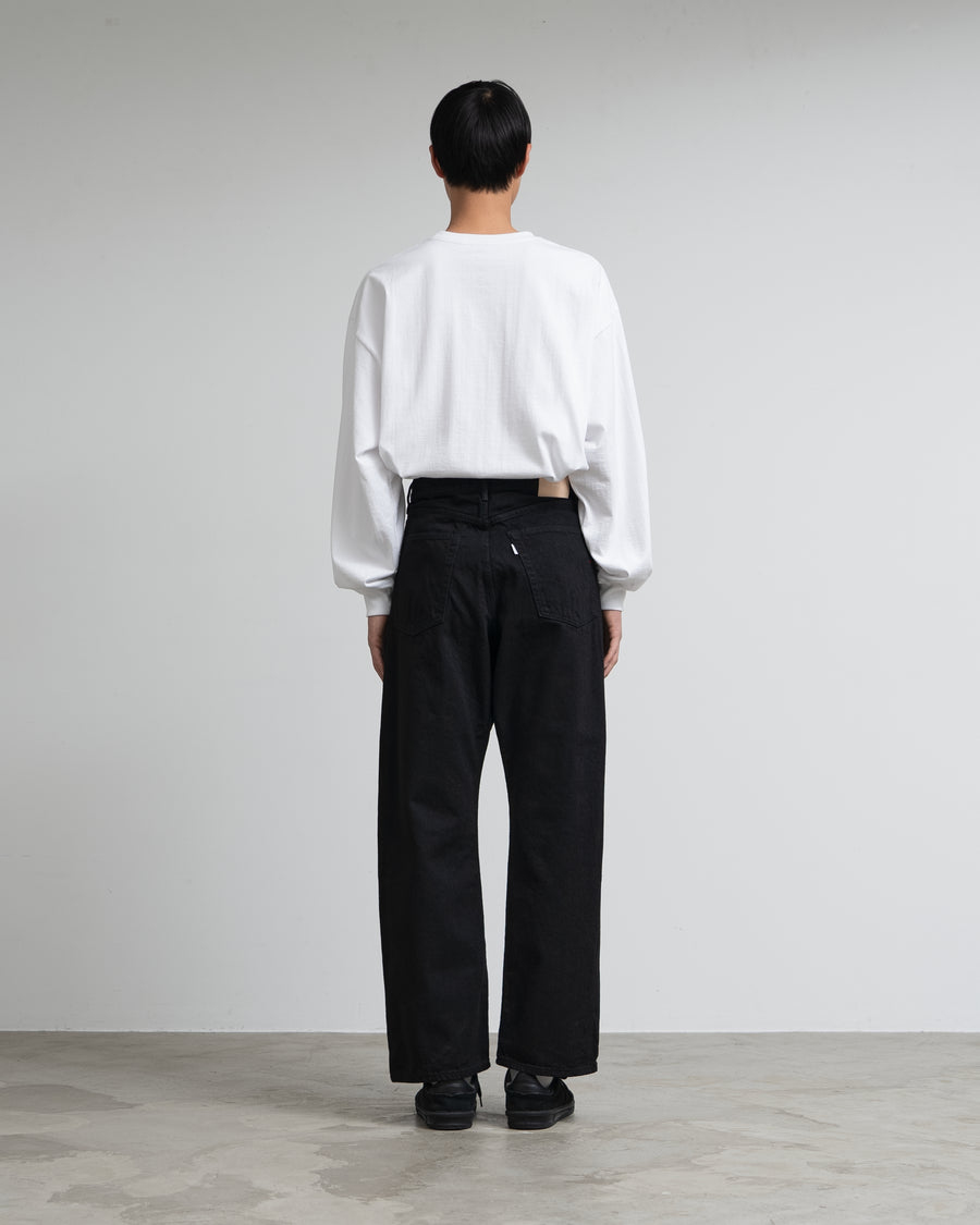 Selvage Denim Five Pocket Wide Straight Pants