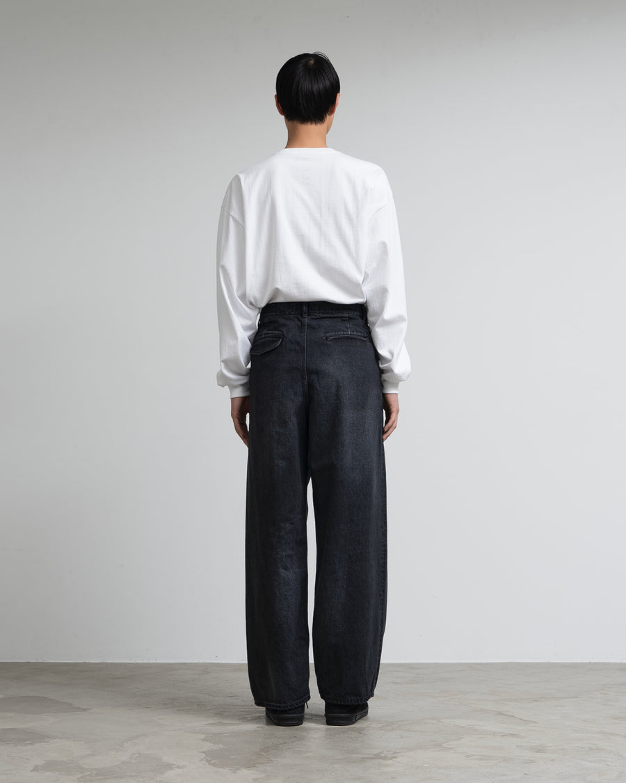 Selvage Denim Two Tuck Pants -DARK FADE-